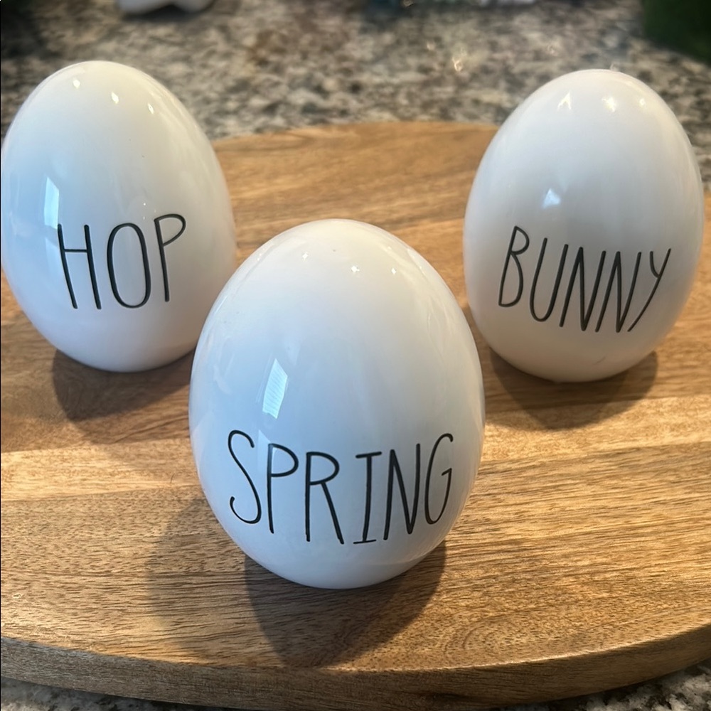 White Ceramic Easter Eggs